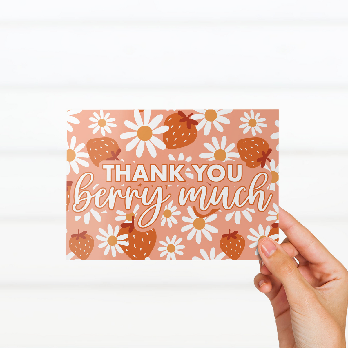 Daisy Berries Thank You Note Cards Graceful Mailers
