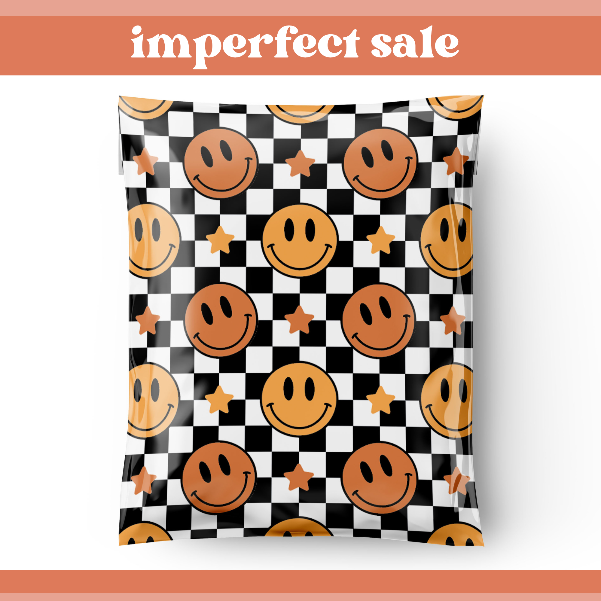IMPERFECT Orange Retro Smiley - 10x13 Mailers