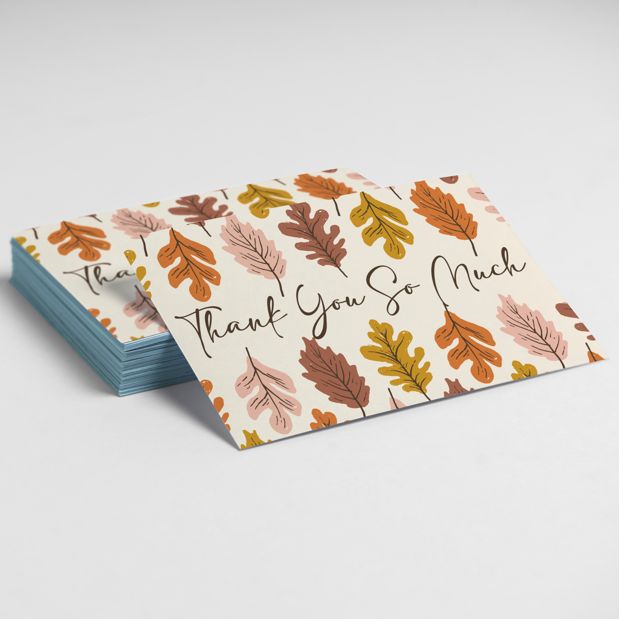 Falling Leaves Thank You Note Cards