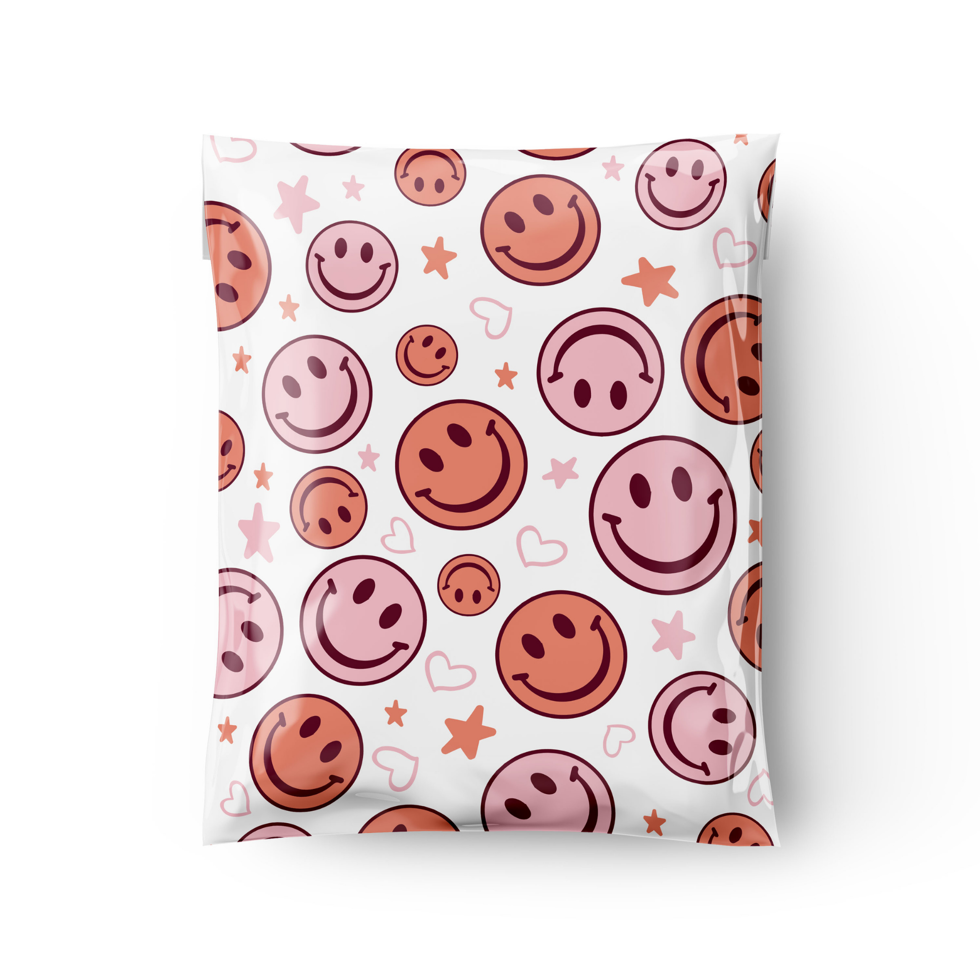 Smiley Face Poly Mailer, 10x13 Poly Bag for Shipping