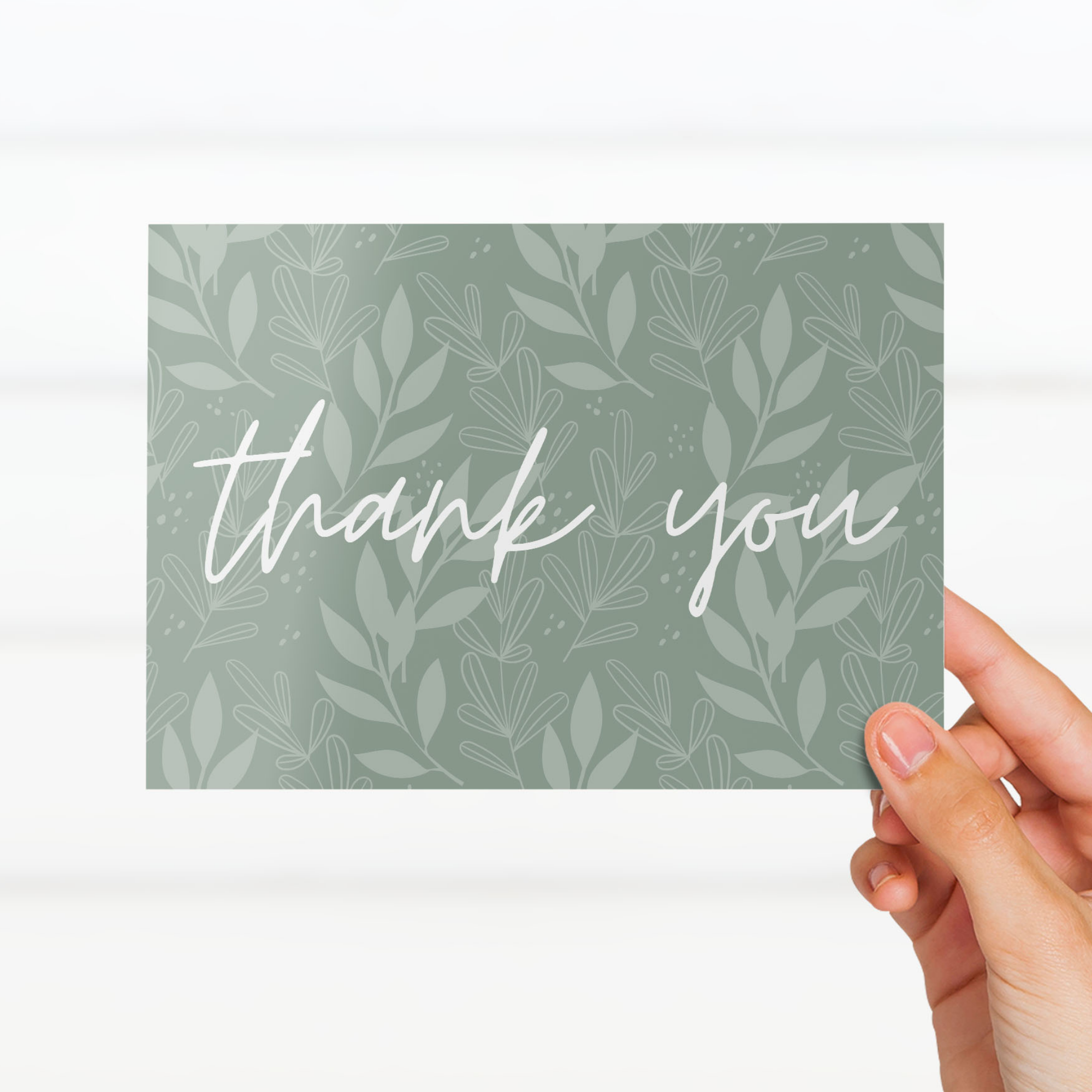 Sage Beauty Thank You Note Cards