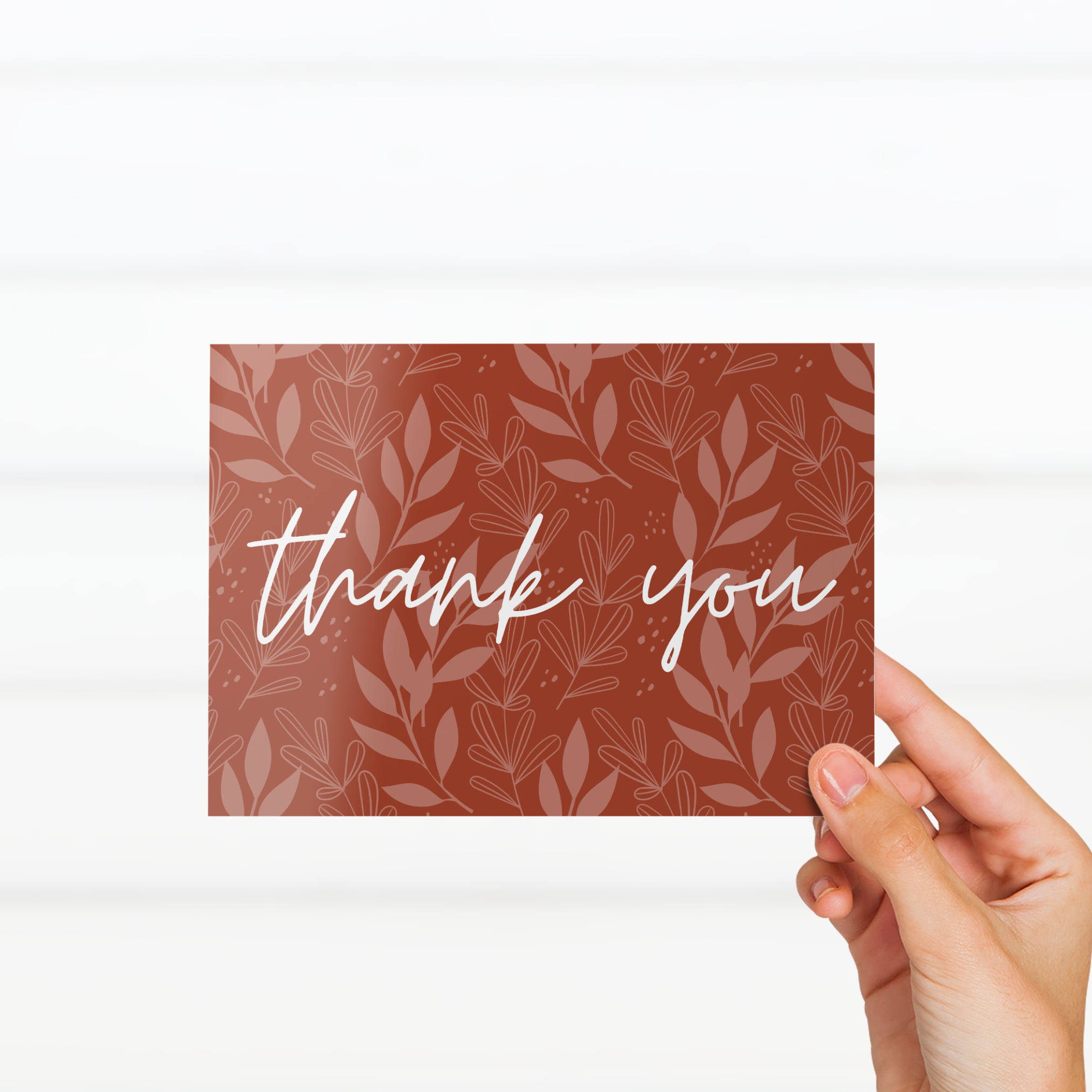 Rust Beauty Thank You Note Cards | Sage Boho Themed Thank You Card ...